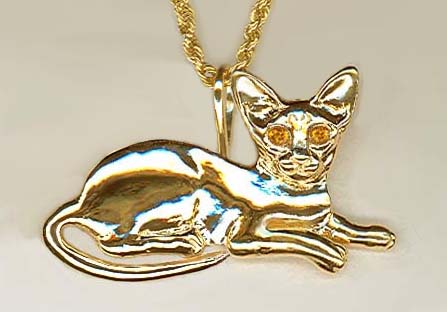 Wishrocks Cat Kitty Playing with Ball Pendant in 14K White Gold Over Sterling Silver 